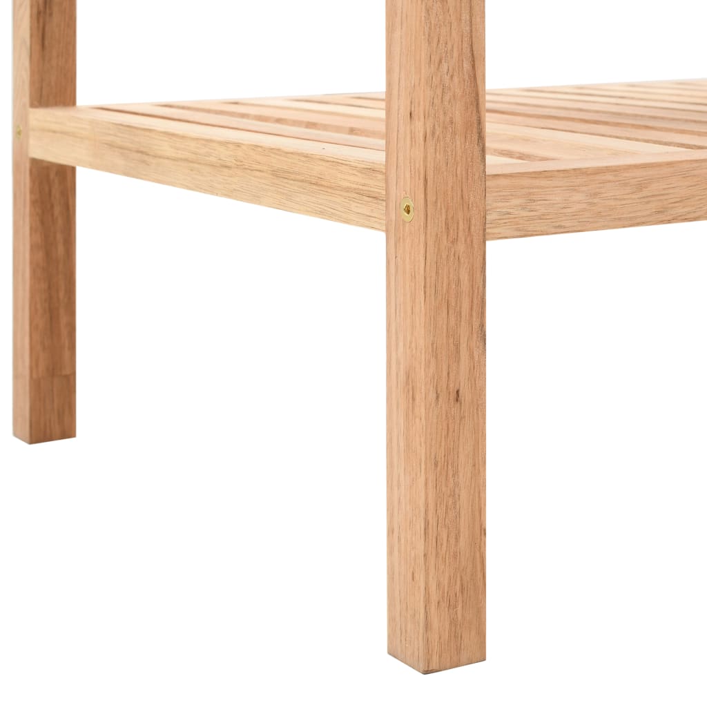 Scaffale da Bagno in Legno Massello di Noce 100x40x65 cm