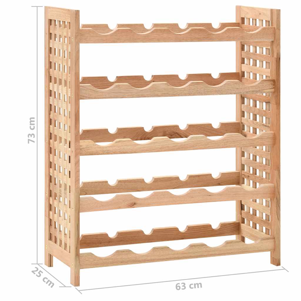 Portavini da 25 Bottiglie in Massello di Noce 63x25x73 cm