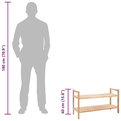 Scarpiera in Legno Massello di Noce 69x26x40 cm
