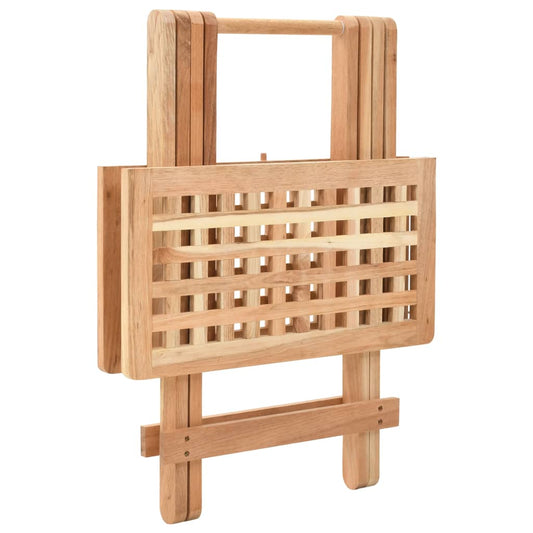 Tavolo Pieghevole in Legno di Noce 50x50x49 cm | homemem39