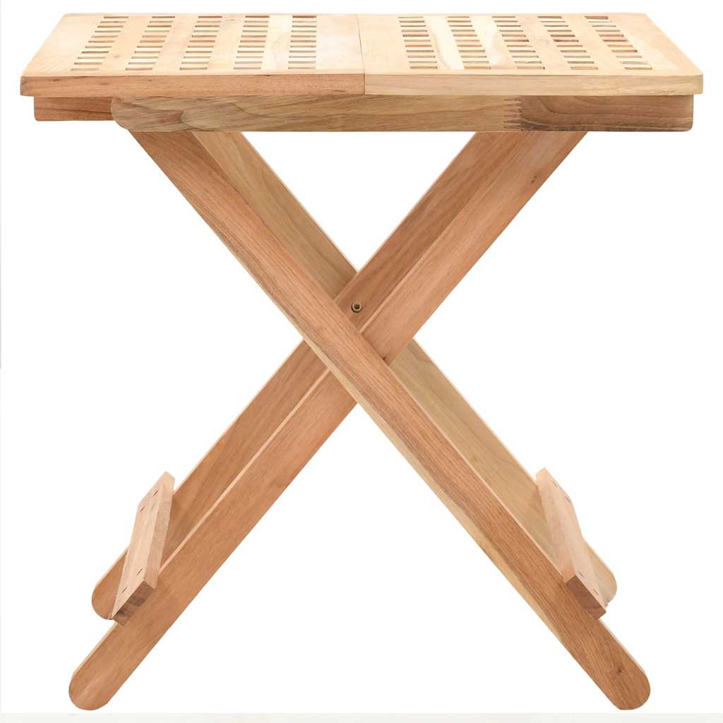 Tavolo Pieghevole in Legno di Noce 50x50x49 cm