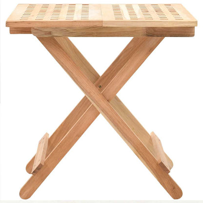 Tavolo Pieghevole in Legno di Noce 50x50x49 cm
