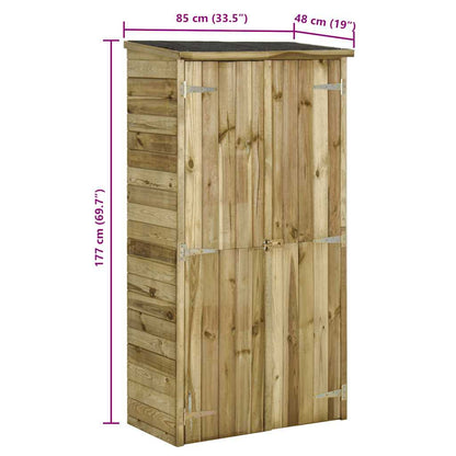 Capanno per Attrezzi in Legno di Pino 85x48x177 cm - homemem39