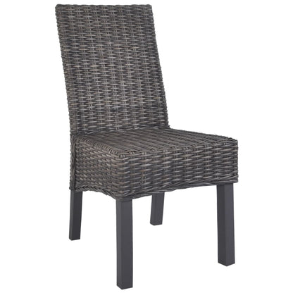 Sedie da Pranzo 6 pz Marroni in Rattan Kubu e Legno di Mango | homemem39