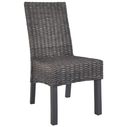 Sedie da Pranzo 6 pz Marroni in Rattan Kubu e Legno di Mango | homemem39