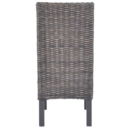 Sedie da Pranzo 6 pz Marroni in Rattan Kubu e Legno di Mango | homemem39
