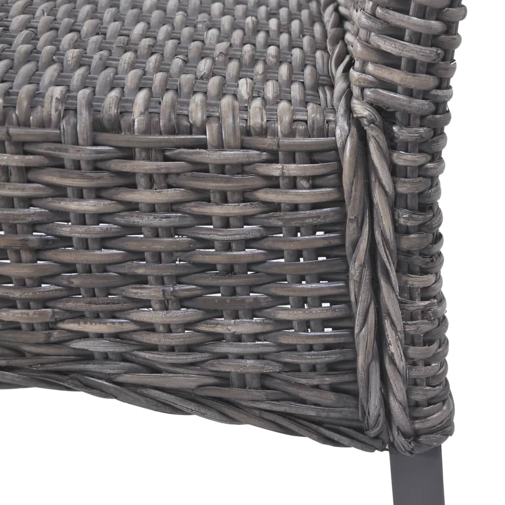 Sedie da Pranzo 6 pz Marroni in Rattan Kubu e Legno di Mango | homemem39