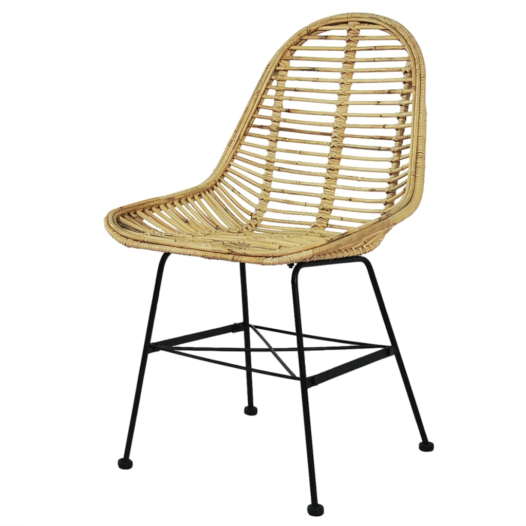 Sedie da Pranzo Set 6 pz in Rattan Naturale | homemem39