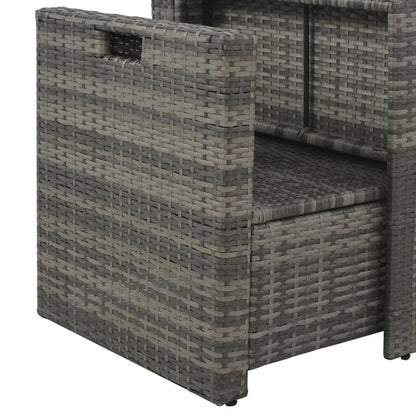 Set Divani da Giardino 6 pz con Cuscini in Polyrattan Grigio | homemem39
