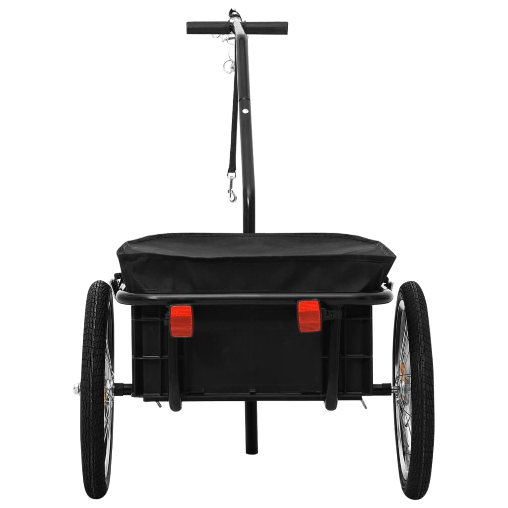 Rimorchio Bici/Carrello Manuale 155x60x83 cm in Acciaio Nero - homemem39