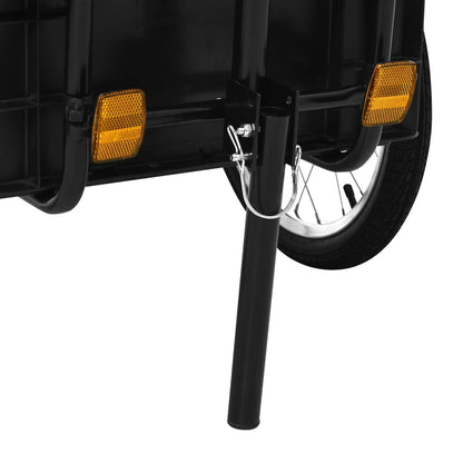 Rimorchio Bici/Carrello Manuale 155x60x83 cm in Acciaio Nero - homemem39