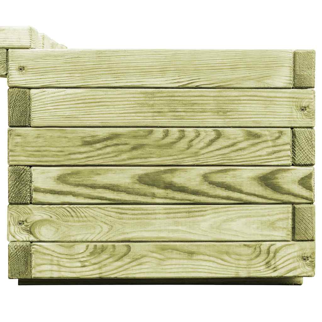 Fioriera da Giardino con Panca in Legno di Pino Impregnato