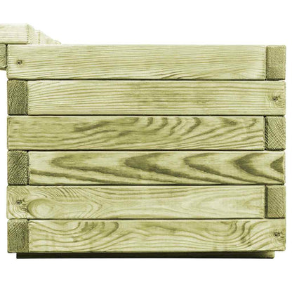 Fioriera da Giardino con Panca in Legno di Pino Impregnato
