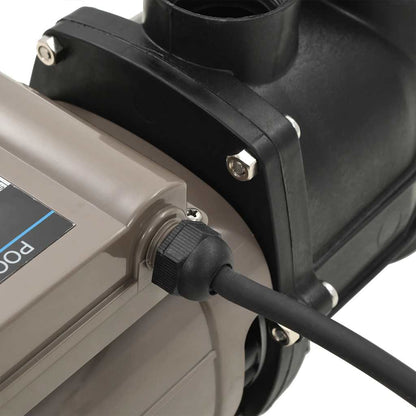 Pompa per Piscina con Timer Nera 0,25 HP 8000 L/h