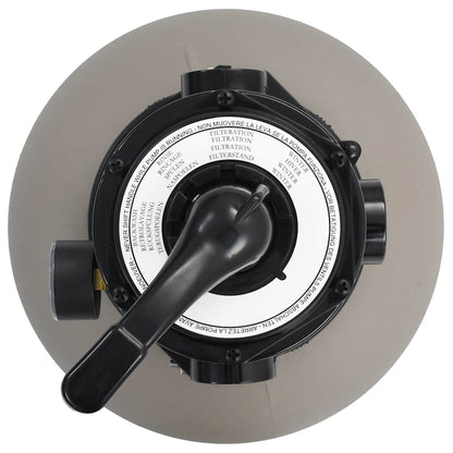 Filtro a Sabbia per Piscine Valvola a 4 Posizioni Grigio 350 mm | homemem39