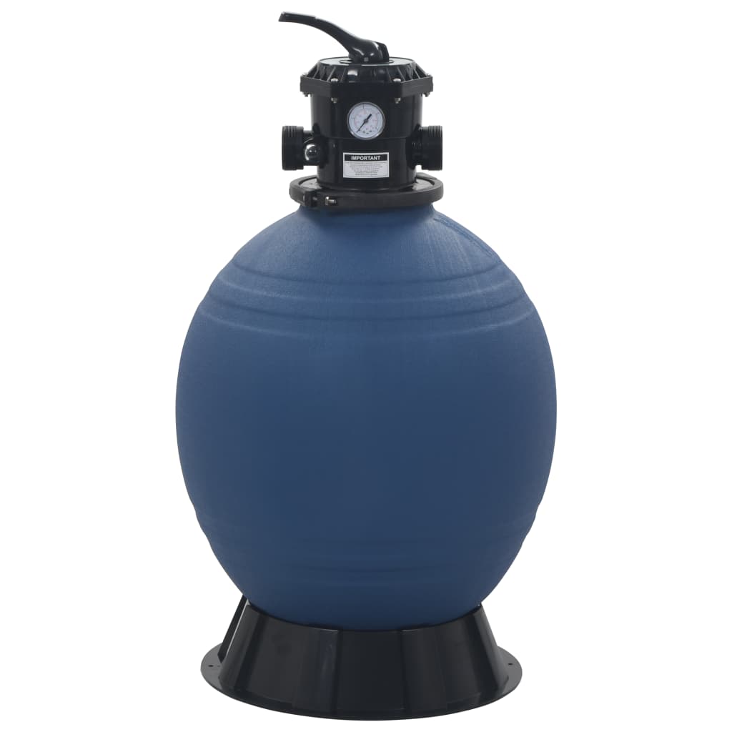 Filtro a Sabbia per Piscine Valvola a 6 Posizioni Blu 560 mm | homemem39