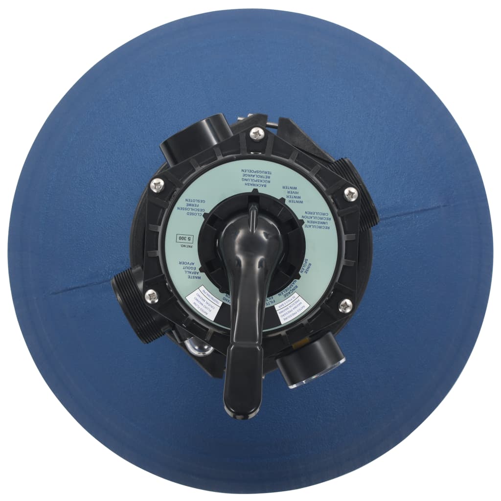 Filtro a Sabbia per Piscine Valvola a 6 Posizioni Blu 560 mm - homemem39