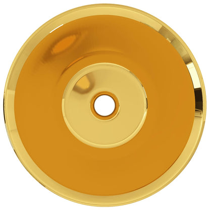 Lavandino 42x14 cm in Ceramica Oro - homemem39