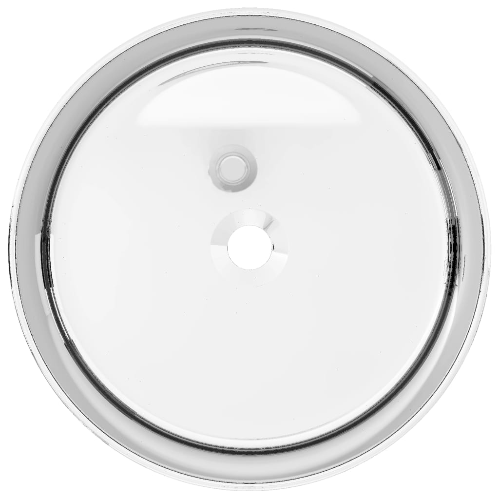 Lavandino 40x15 cm in Ceramica Argento - homemem39