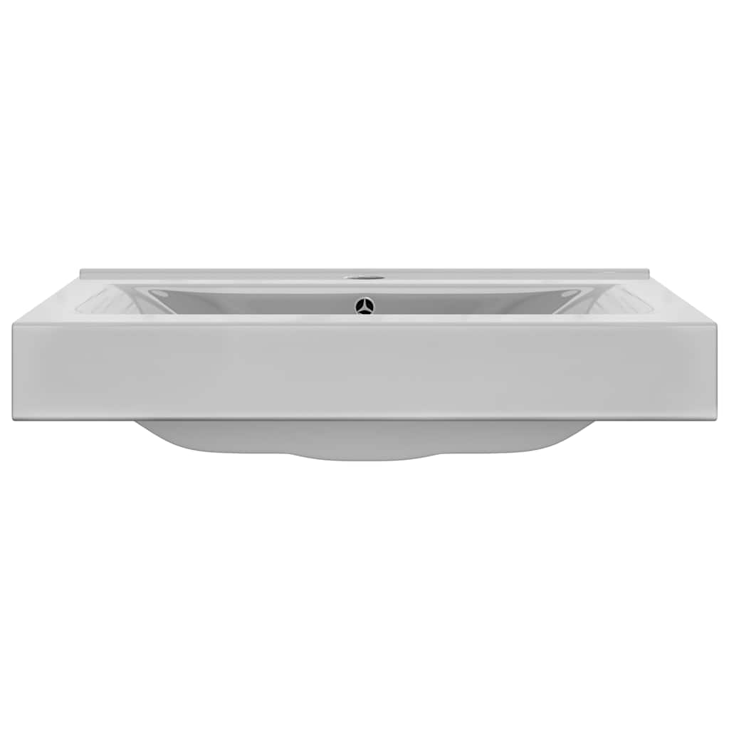 Lavandino con Troppopieno 60x46x16 cm in Ceramica Argento | homemem39