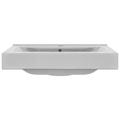 Lavandino con Troppopieno 60x46x16 cm in Ceramica Argento | homemem39