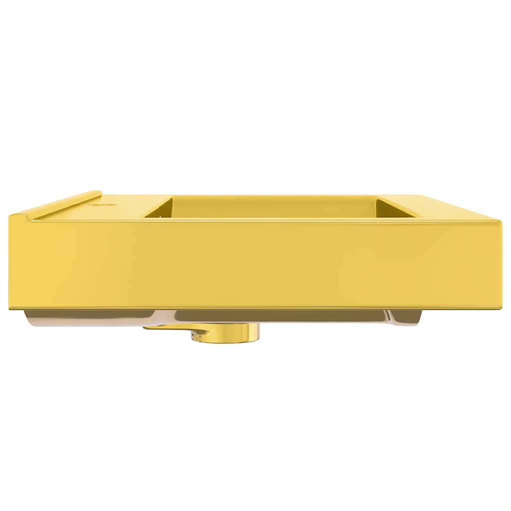 Lavandino con Troppopieno 60x46x16 cm in Ceramica Oro