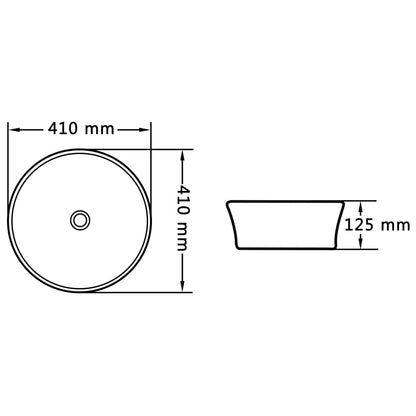 Lavandino 41x12,5 cm in Ceramica Bianco | homemem39