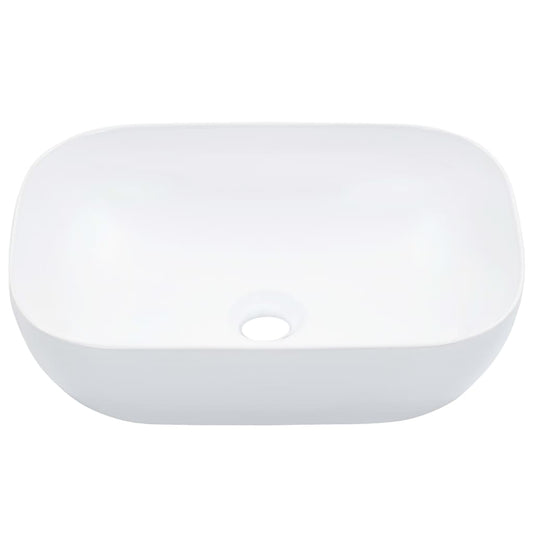 Lavandino 45,5x32x13 cm in Ceramica Bianco - homemem39