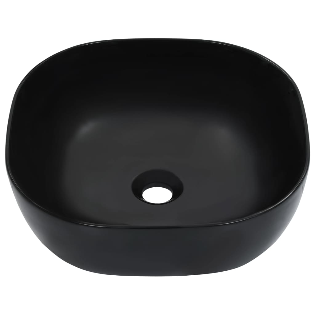 Lavandino 42,5x42,5x14,5 cm in Ceramica Nero | homemem39