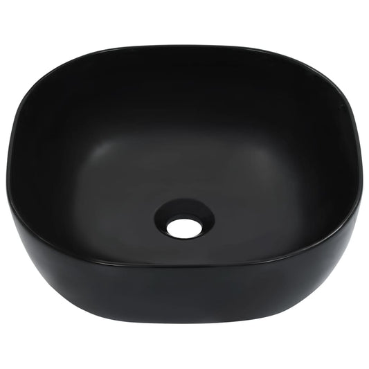 Lavandino 42,5x42,5x14,5 cm in Ceramica Nero | homemem39