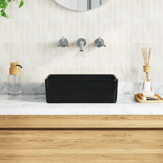 Lavandino 40x30x13 cm in Ceramica Nero