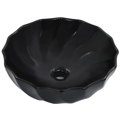 Lavandino 46x17 cm in Ceramica Nero | homemem39