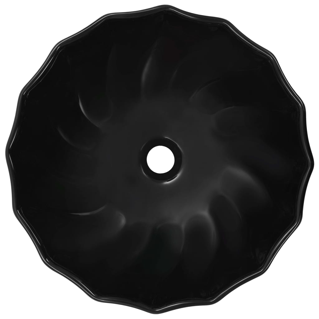 Lavandino 46x17 cm in Ceramica Nero | homemem39