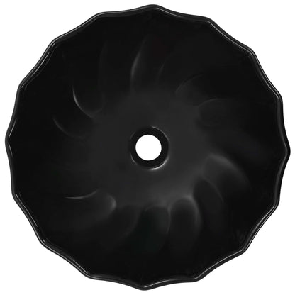 Lavandino 46x17 cm in Ceramica Nero | homemem39