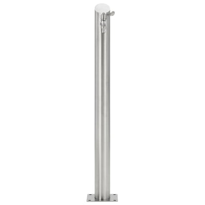 Fontanella a Colonna in Acciaio Inossidabile Rotonda 95 cm