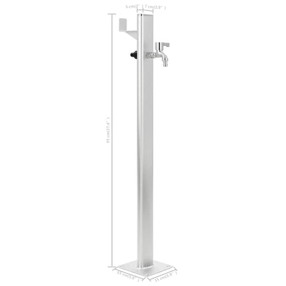 Fontanella a Colonna da Giardino in Allumino 95 cm