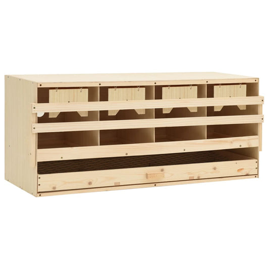 Casetta Cova per Galline 4 Scomparti 106x40x45 cm Legno di Pino