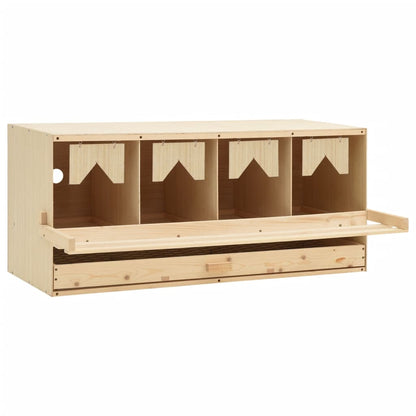 Brooding House for Hens 4 Compartments 106x40x45 cm Pine Wood