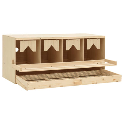 Brooding House for Hens 4 Compartments 106x40x45 cm Pine Wood