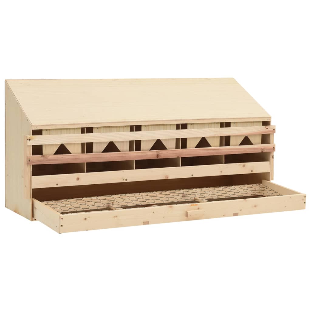 Casetta Cova per Galline 5 Scomparti 117x33x54 cm Legno di Pino