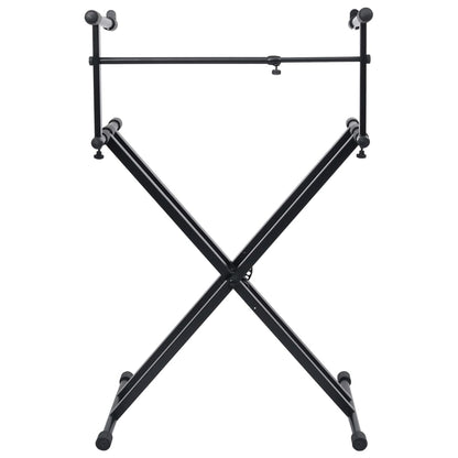 Supporto per Tastiera Musicale a Doppia Staffa a X Nero | homemem39