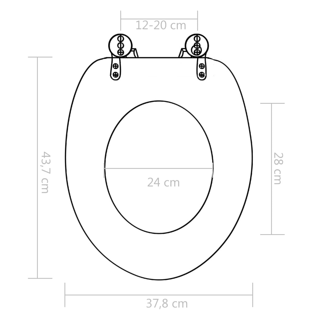 Tavoletta WC Coperchio Chiusura Morbida MDF Design a Conchiglie