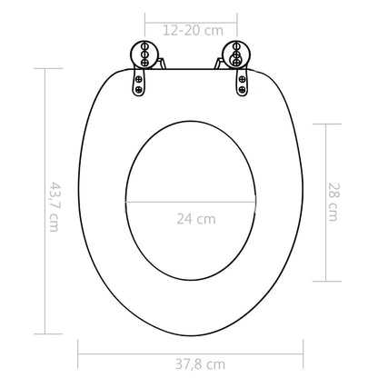 Tavoletta WC Coperchio Chiusura Morbida MDF Design a Conchiglie