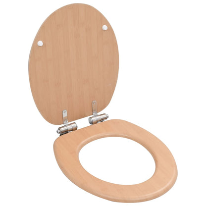 Tavoletta WC Coperchio Chiusura Morbida MDF Design a Bambù