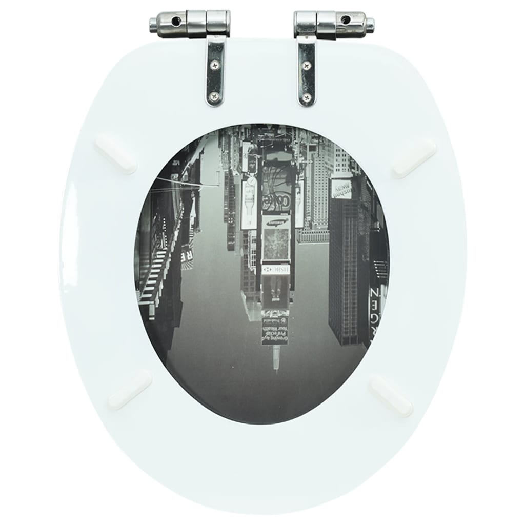 Tavoletta WC Coperchio Chiusura Morbida MDF New York