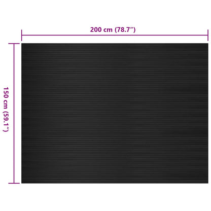 Tappetino Antiscivolo in Gomma 1,5x2 m 3 mm a Coste Larghe