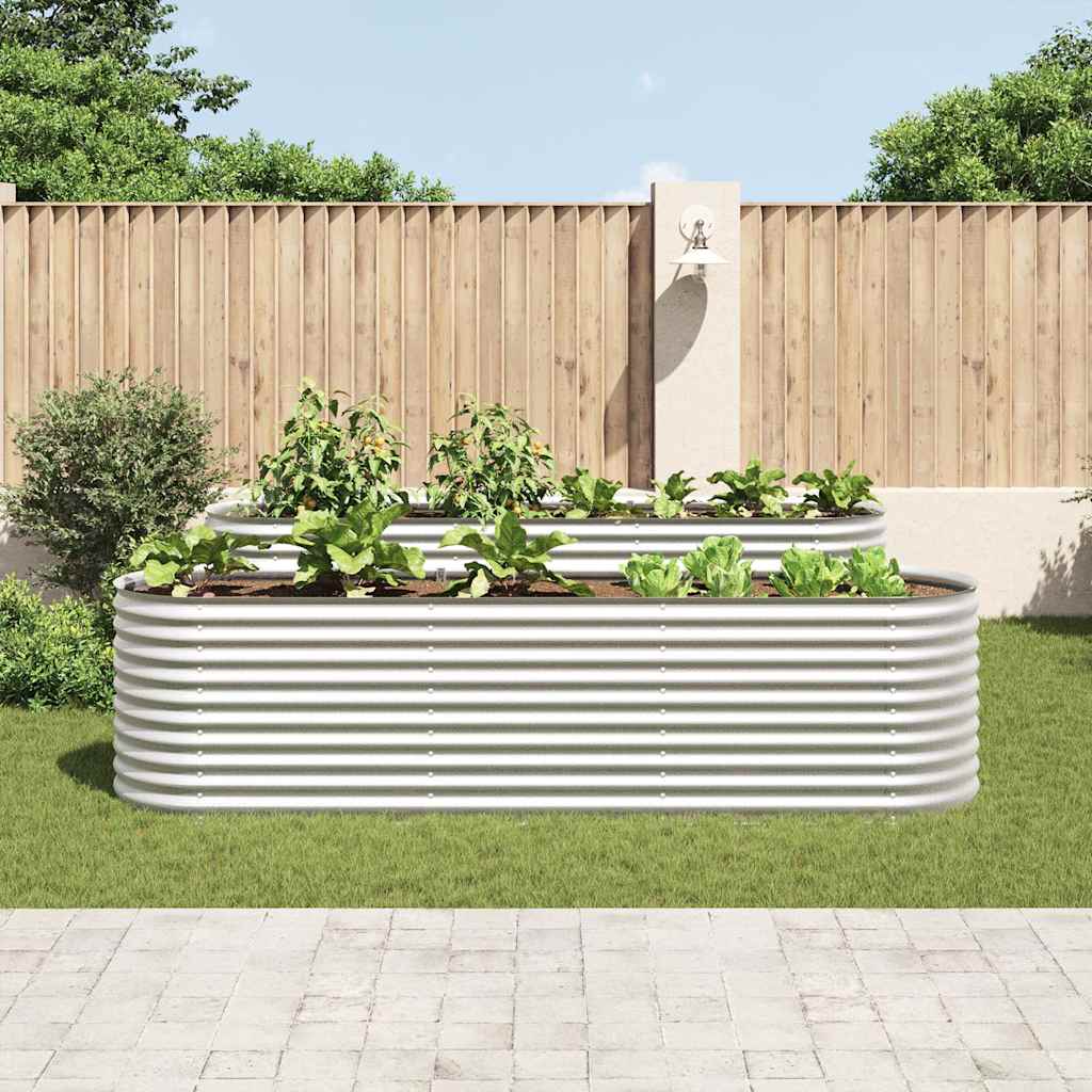 Letto Rialzato Giardino in Acciaio Zincato