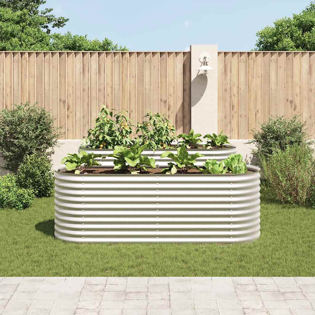 Letto Rialzato Giardino in Acciaio Zincato