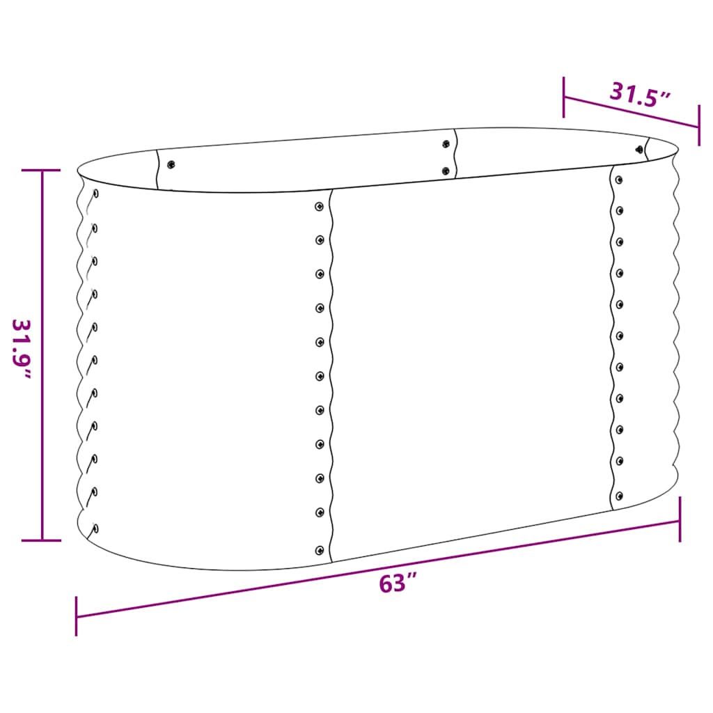 Letto Rialzato Giardino 160x80x81 cm in Acciaio Zincato Argento | homemem39