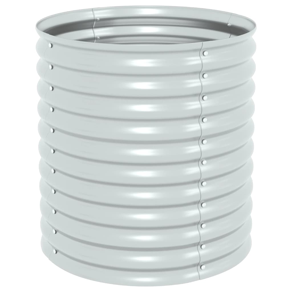 Letto Rialzato Giardino 80x80x81 cm in Acciaio Zincato Argento - homemem39